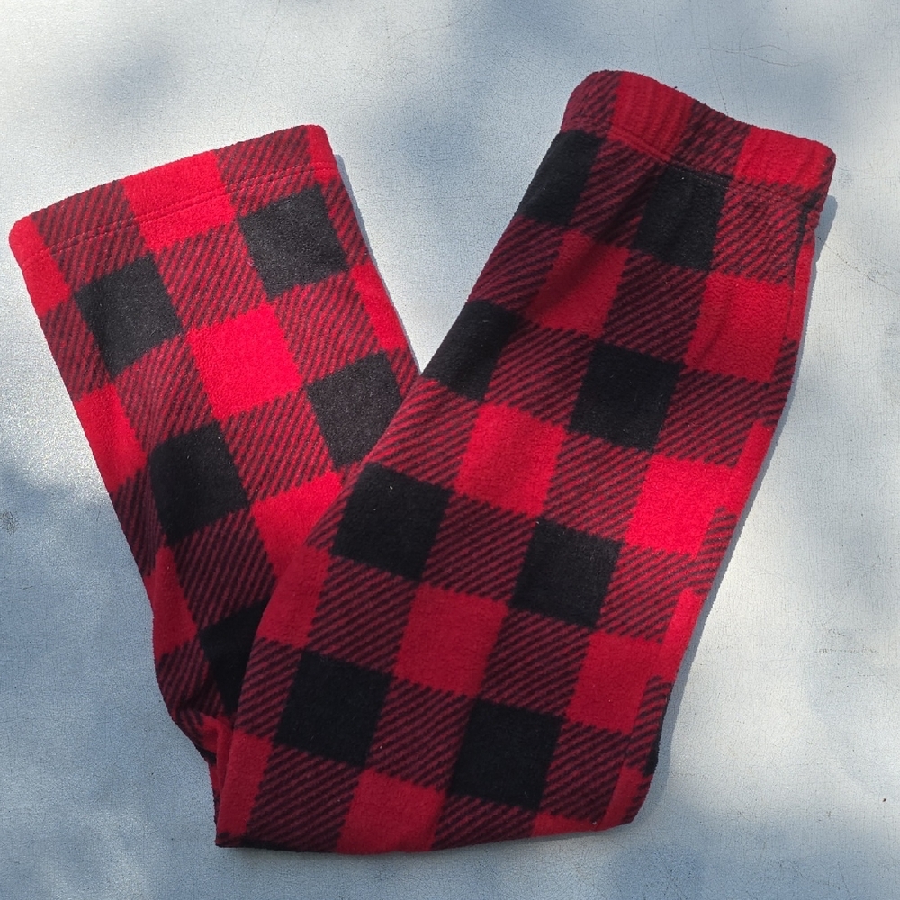 CozyJams Red and Black Buffalo Plaid Boys Pajama Pants - Size 8 (M)